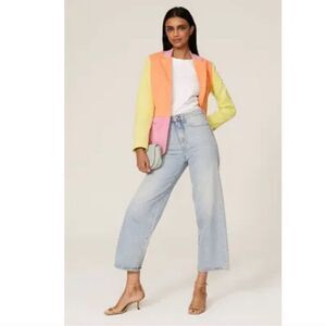 NWT Tanya Taylor Pastel Color Block Blazer
